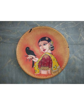 Wooden Wall Decor Plate - Yellow